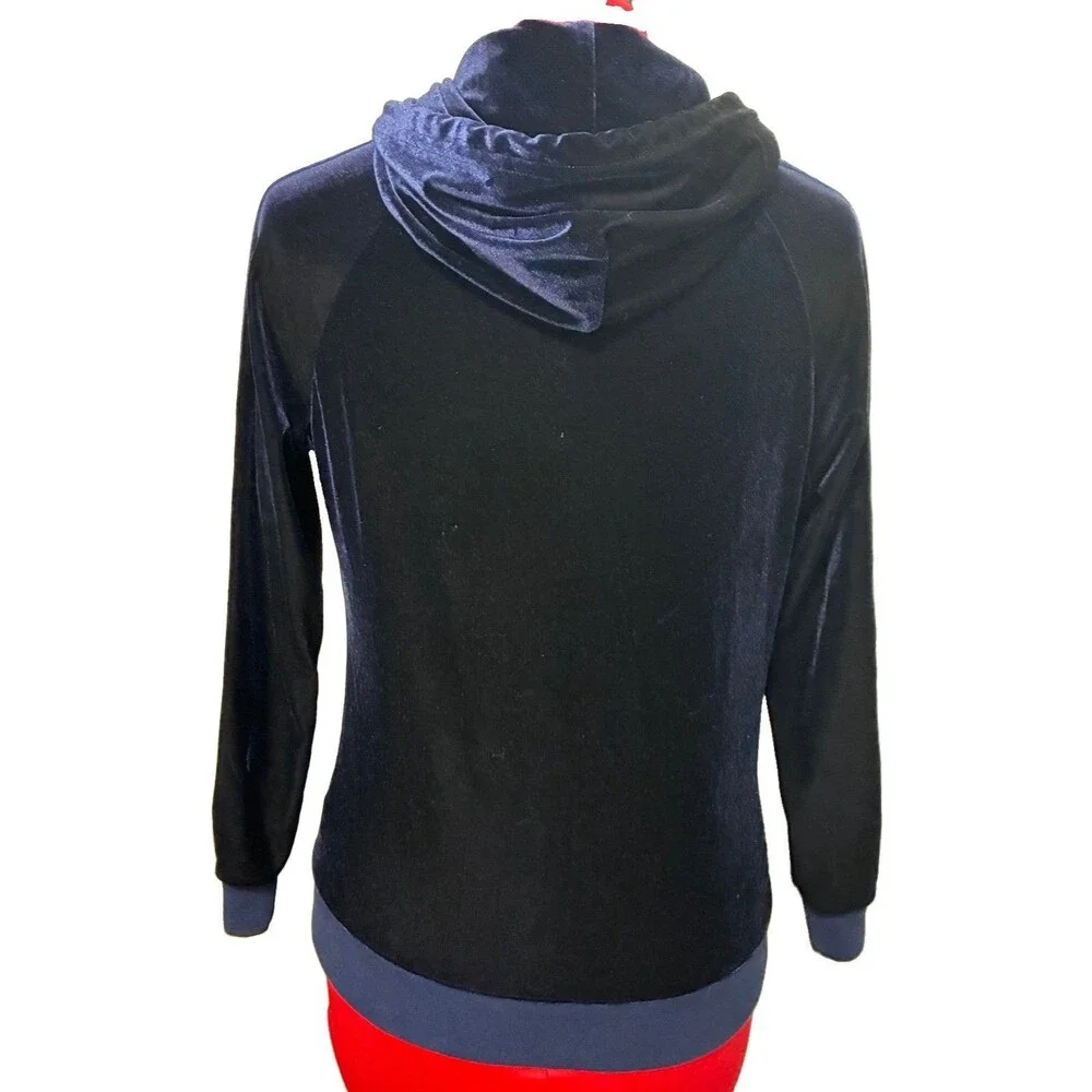 Aviator Nation Women’s Blue Velvet Track Jacket Size Small